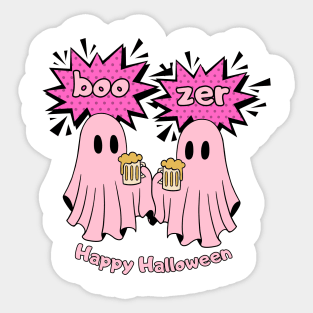 Pink Ghost boozer Sticker